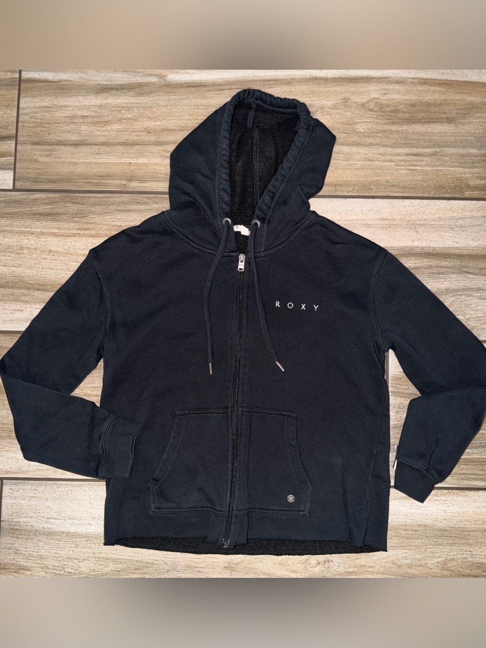 Roxy Kids Black Full-Zip Hoodie with Hood